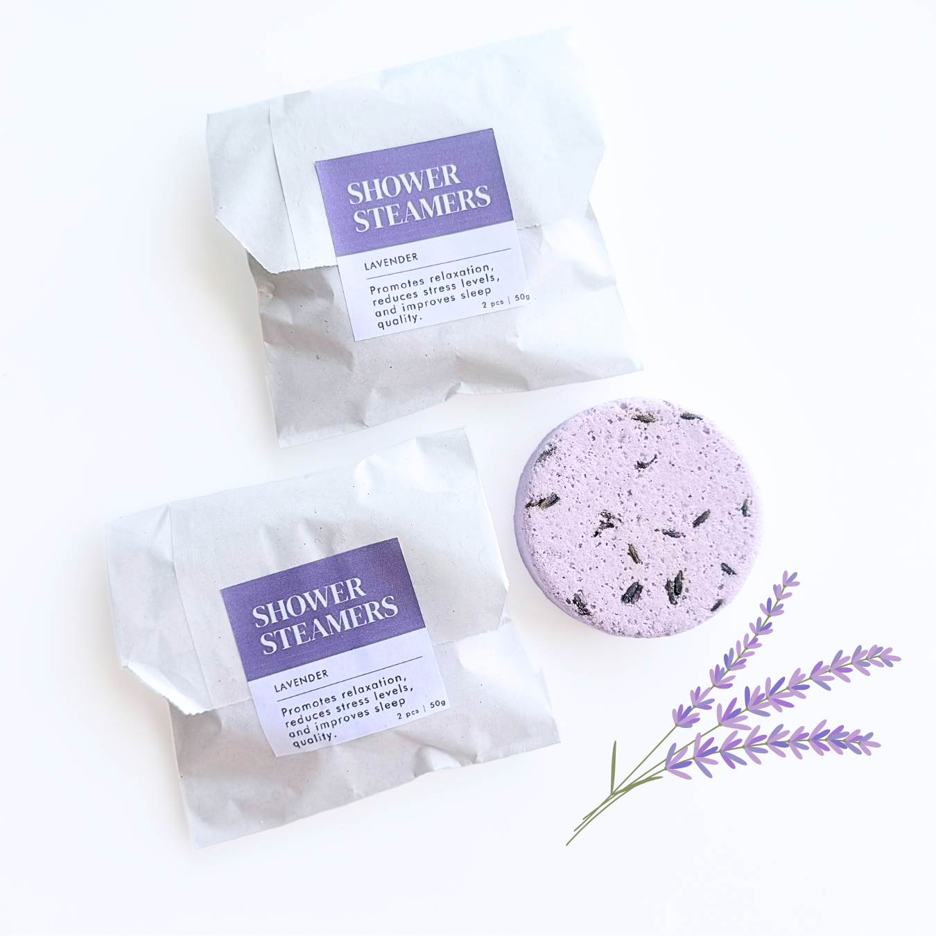 Shower Steamer Lavender 55g (Individually packaged)