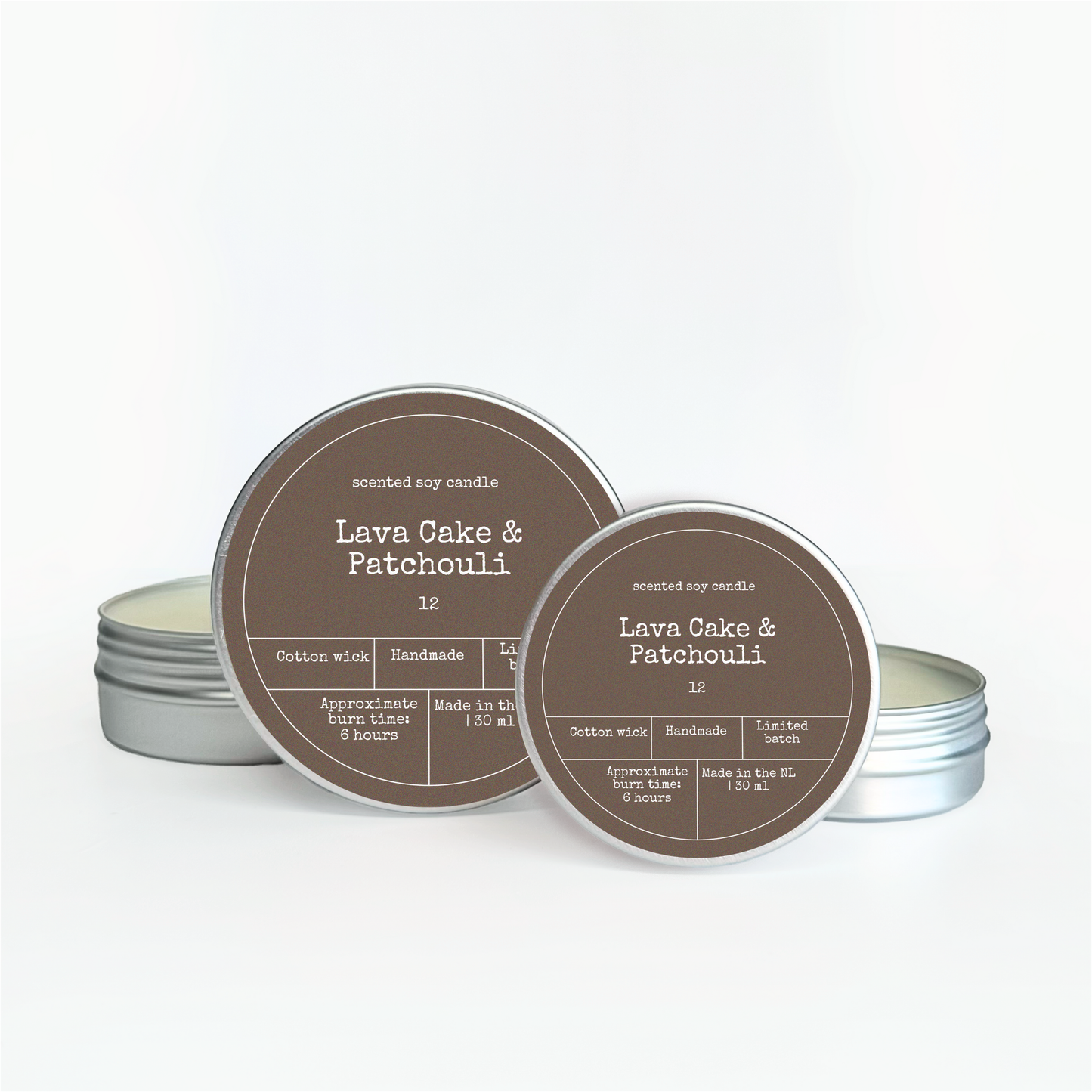 SOY WAX SCENTED CANDLE | Lava Cake & Patchouli: Small