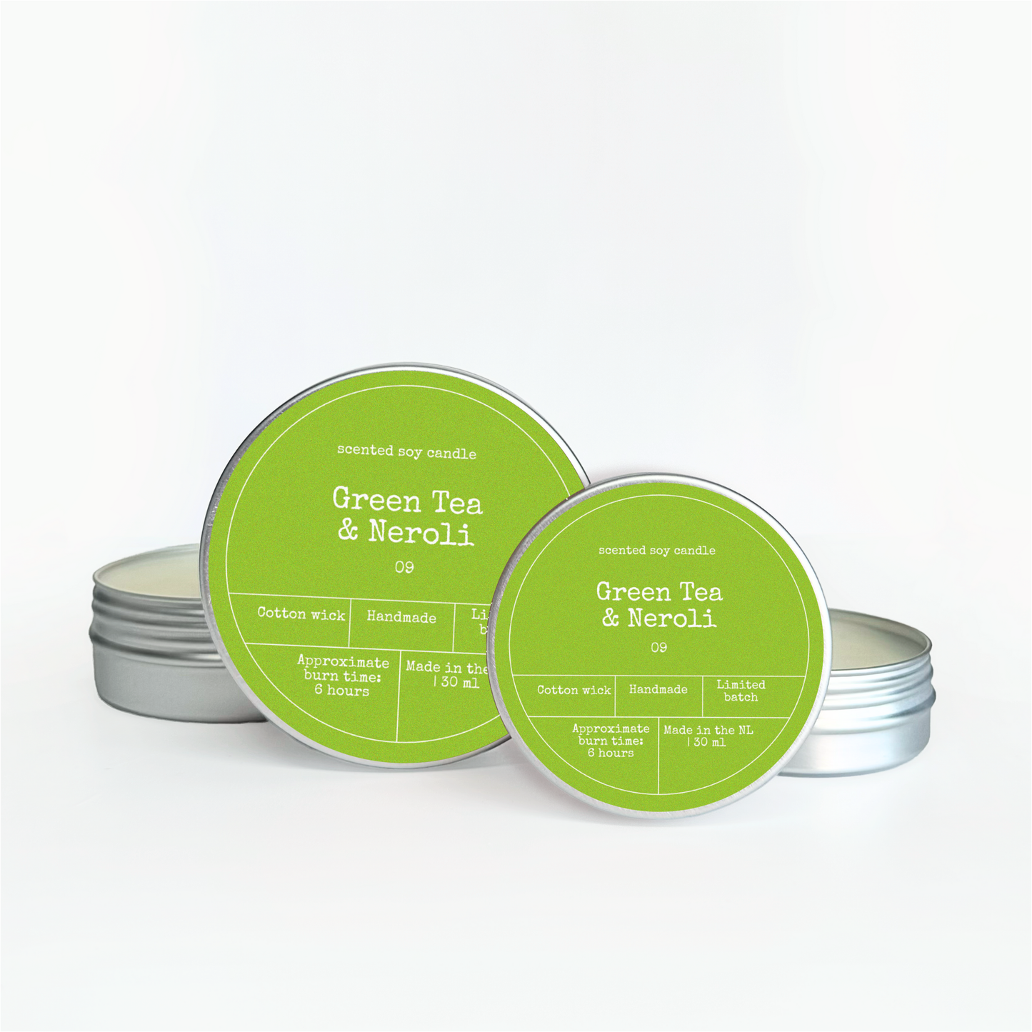SOY WAX SCENTED CANDLE | GREEN TEA & NEROLI: Small