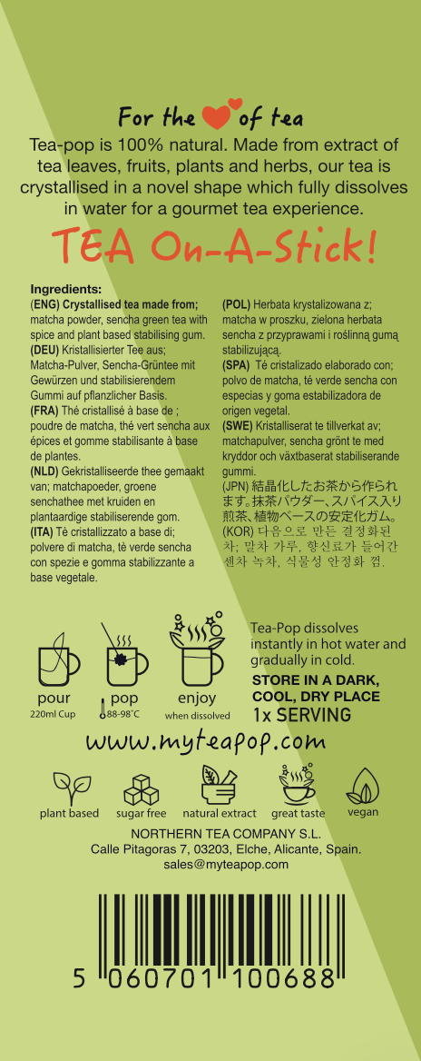 Matcha Gourmet TEA on-a-stick!