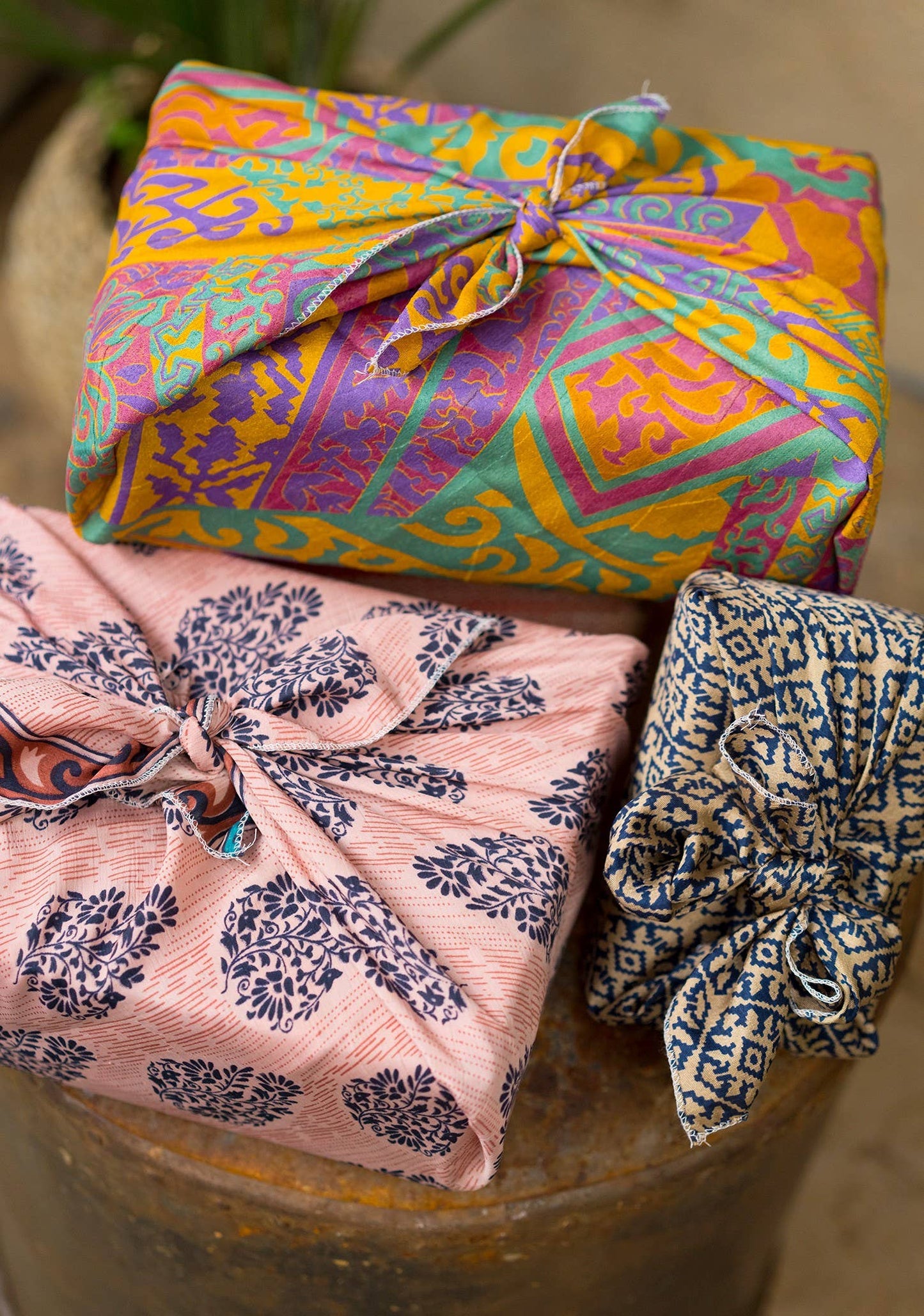 Recycled Sari Gift Wrap - 4 pack