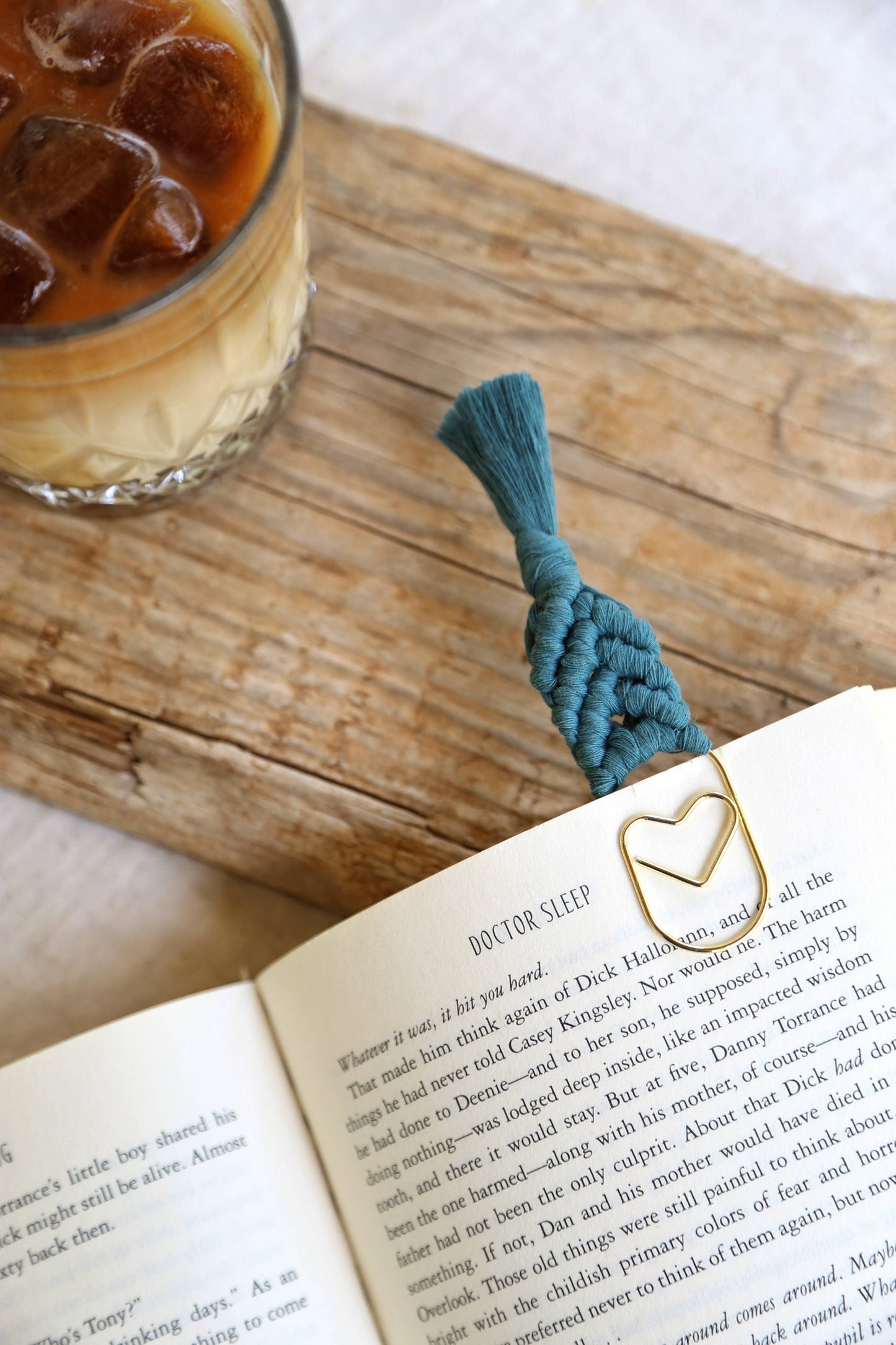 Macrame Love Bookmark: Matcha