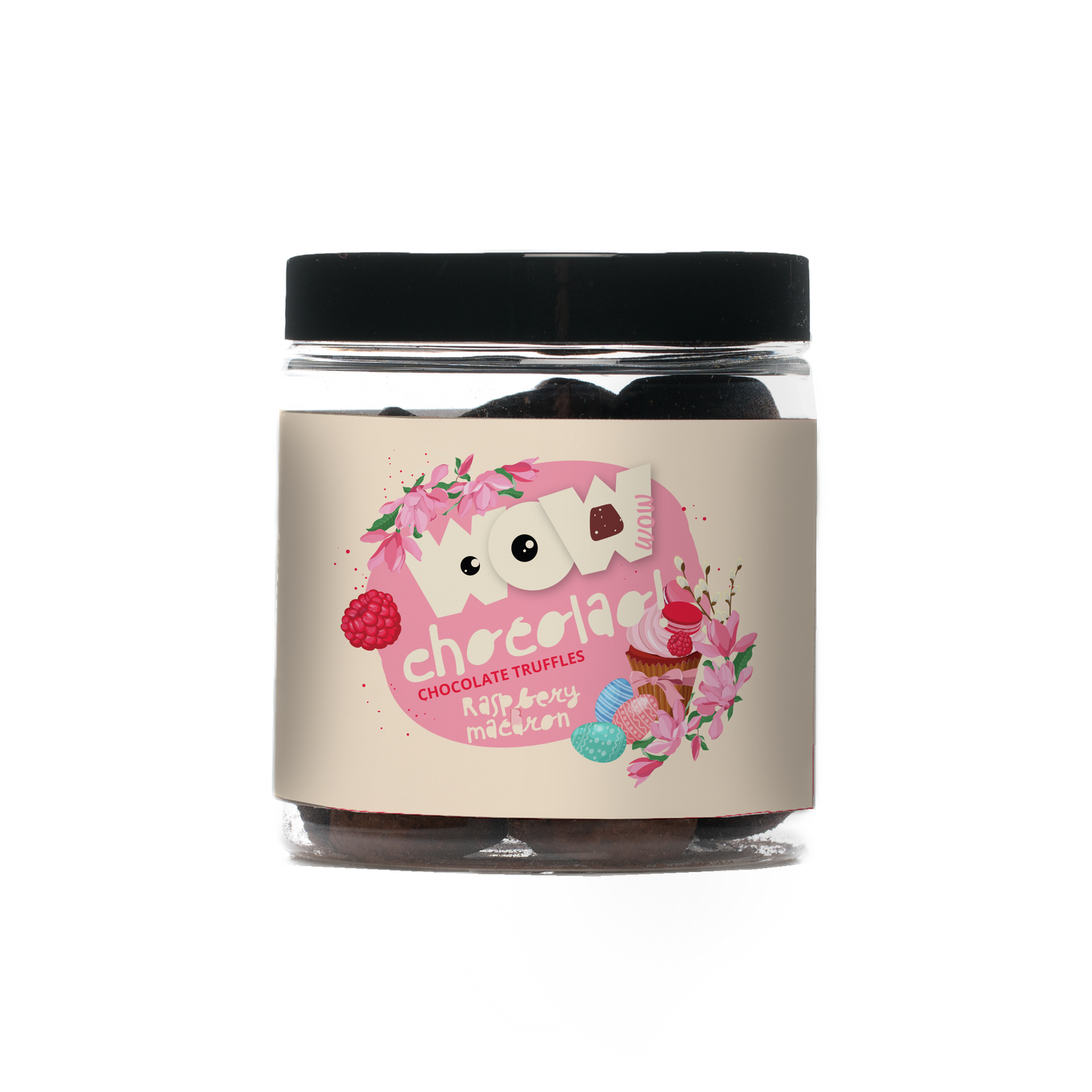 Raspberry Macaron chocolate truffles - Gifting jar 130g