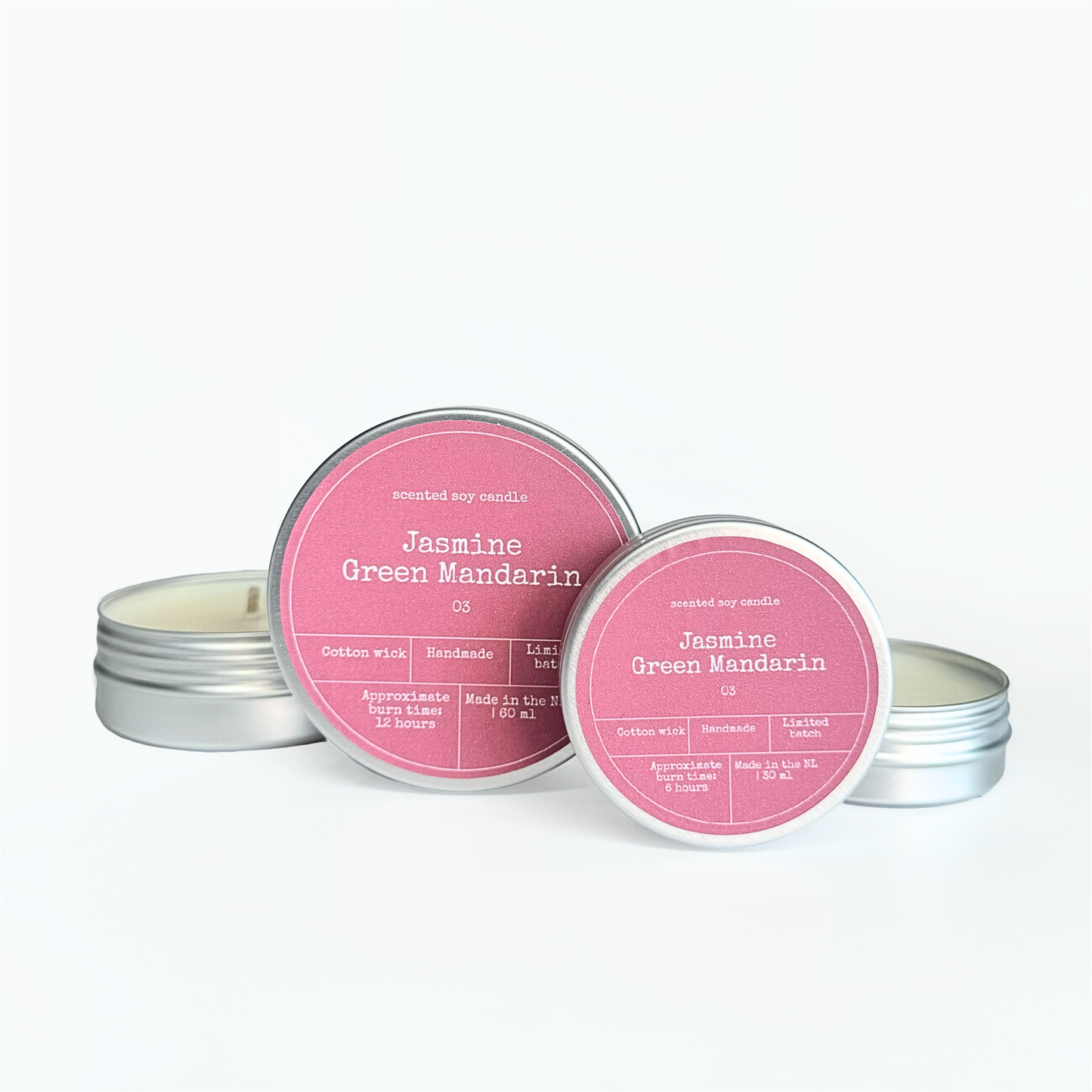 SOY WAX SCENTED CANDLE | JASMINE & MANDARIN: Small