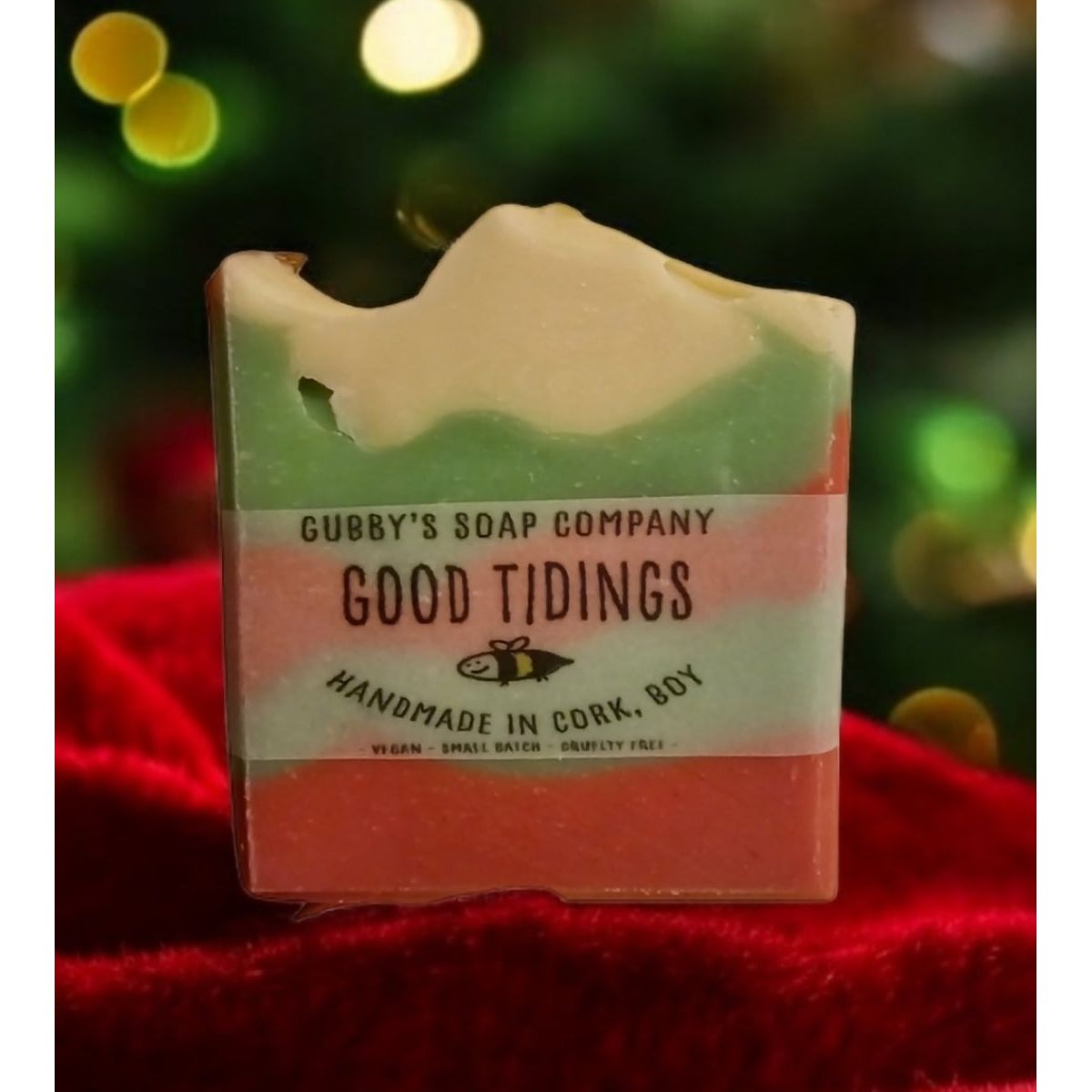 Handmade Vegan Soap - Good Tidings (Christmas Edition!) (larger bar)