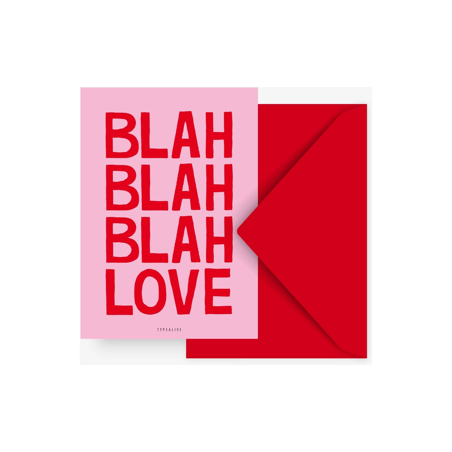 Postcard/Blah Blah Love (envelope not included - please add one)