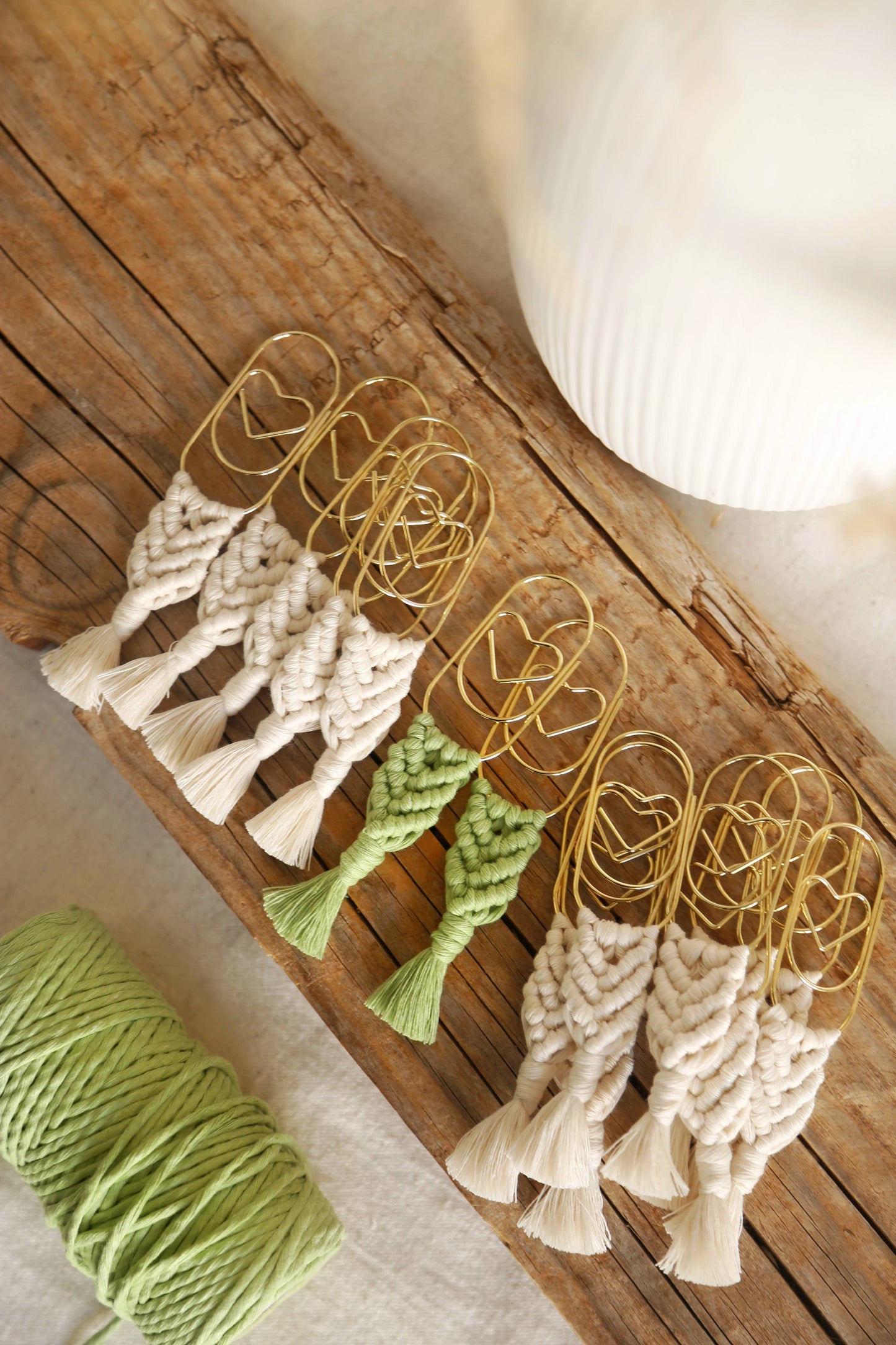 Macrame Love Bookmark: Orange