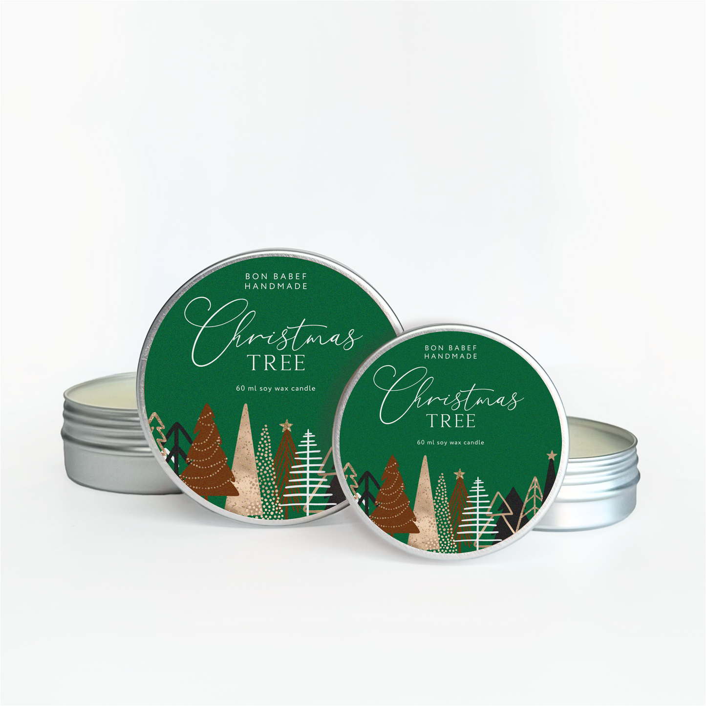 CHRISTMAS SOY WAX SCENTED CANDLE | CHRISTMAS TREE: Small