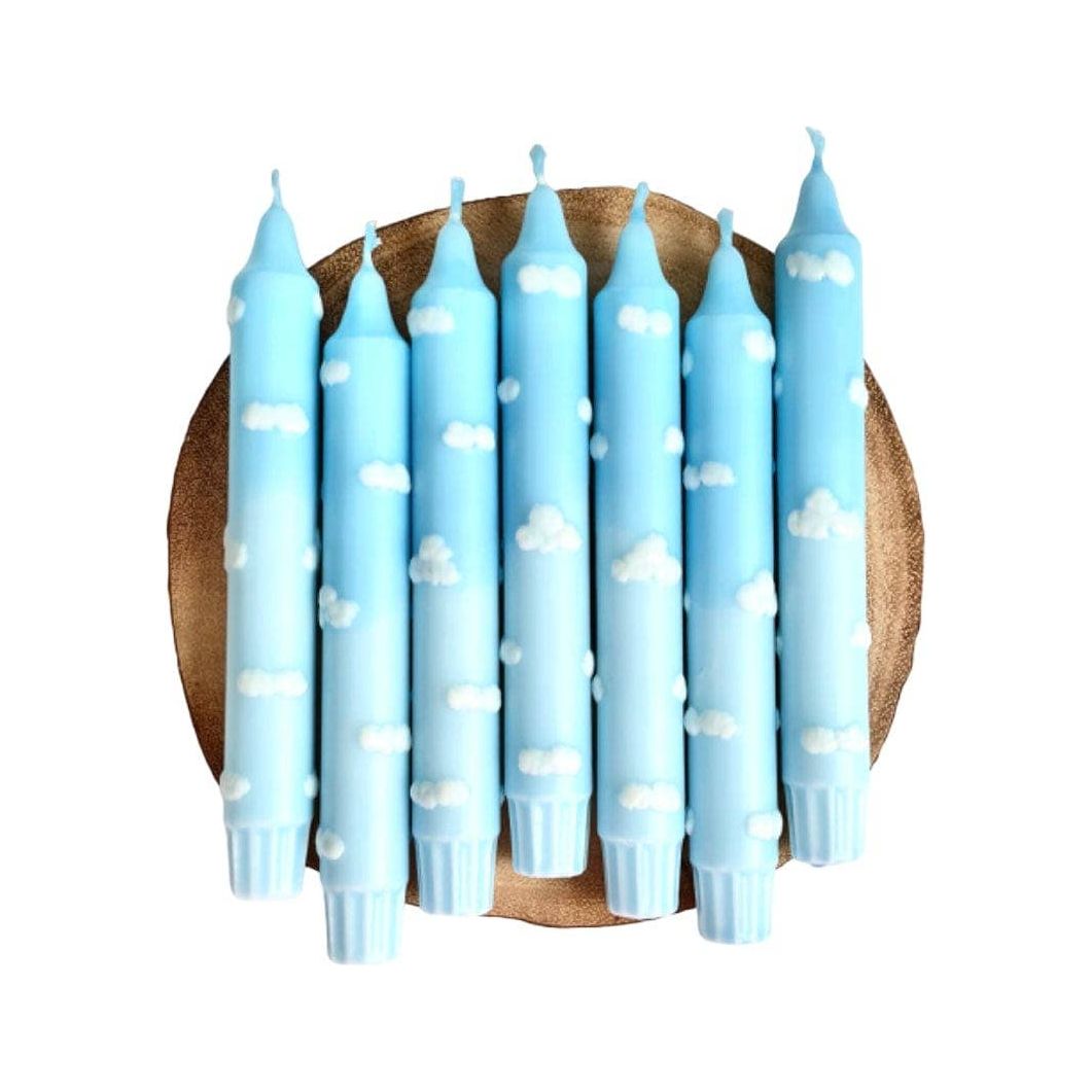 Dreamy Sky - Dip Dye 3d Taper Candles Duo - 2 candles