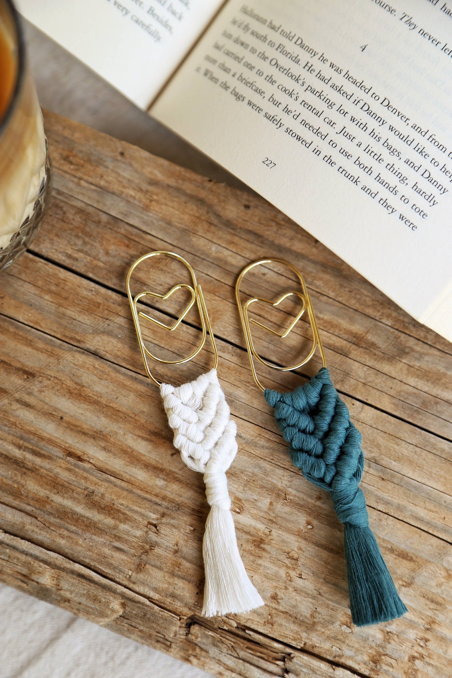 Macrame Love Bookmark: Matcha
