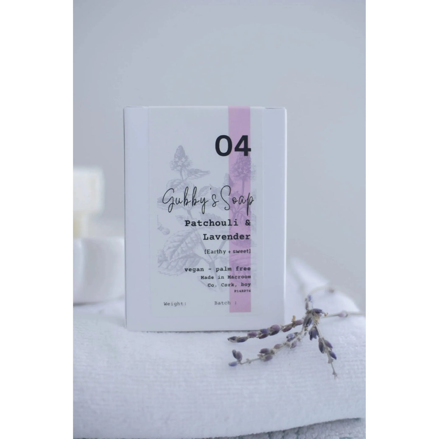 Handmade Vegan Soap - Palm Free - 04 - Patchouli & Lavender