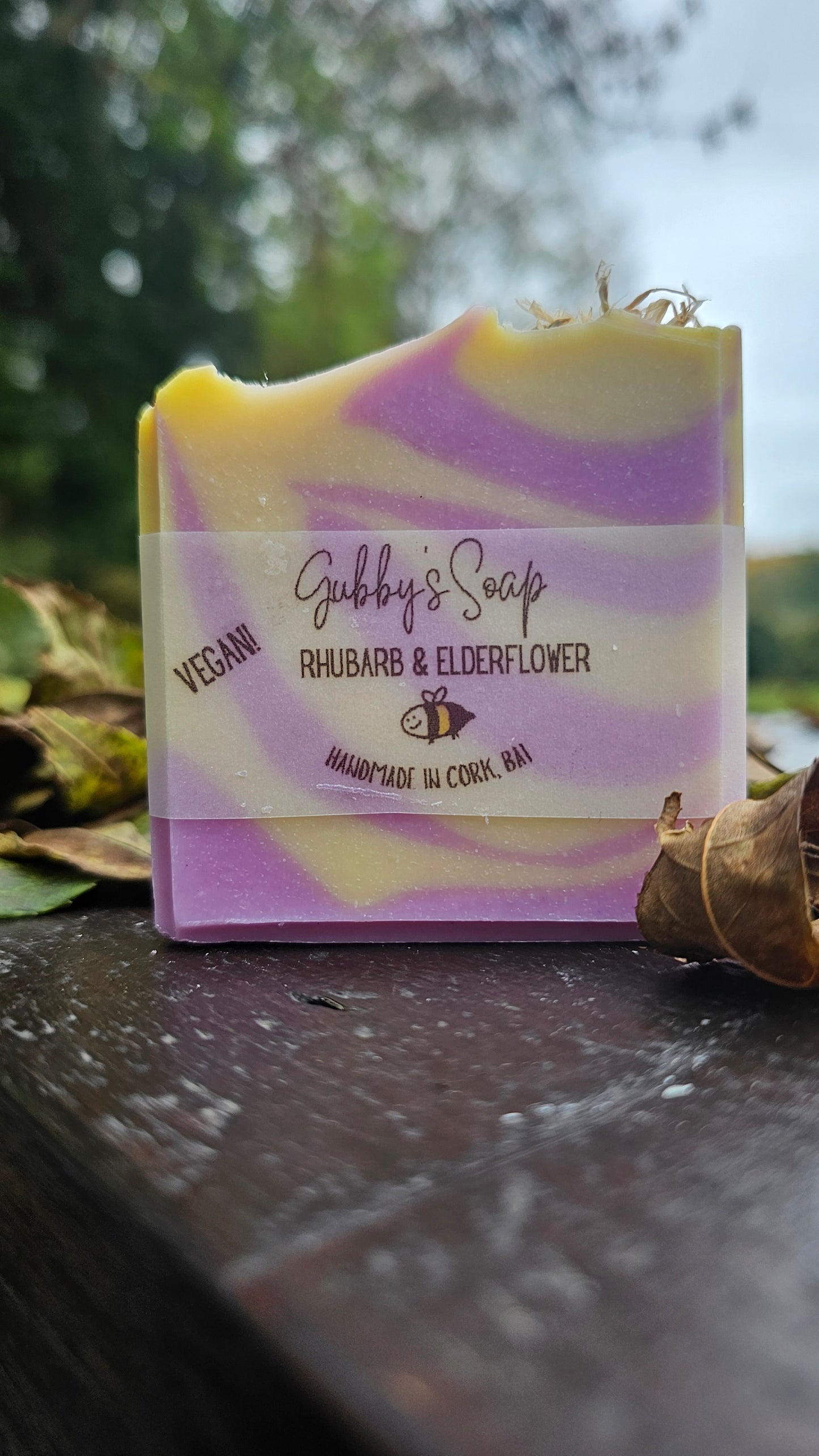 Handmade Vegan Soap - Rhubarb & Elderflower