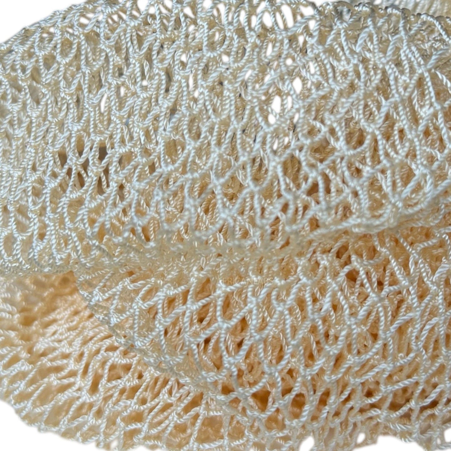 African net sponge / African exfoliating net / Sapo sponge - Ivory yellow