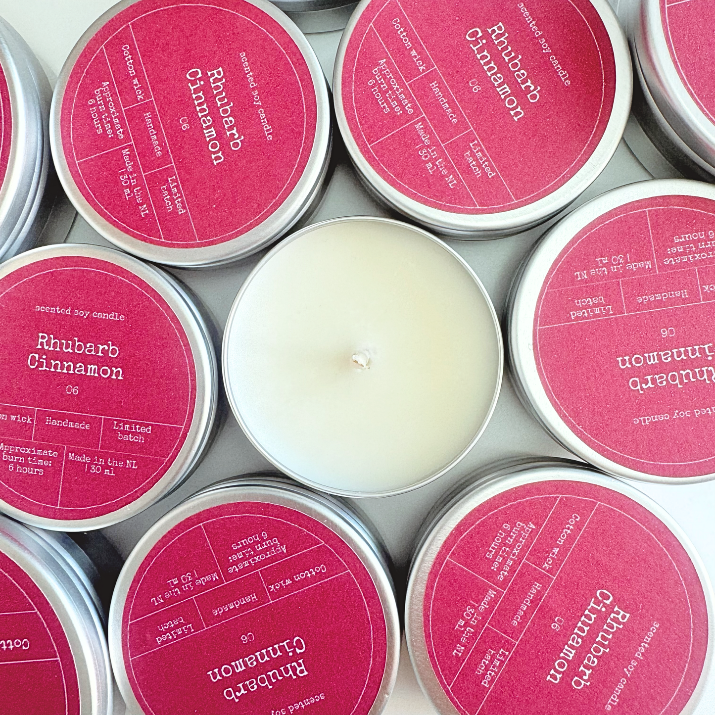 SOY WAX SCENTED CANDLE | RHUBARB & CINNAMON: Small