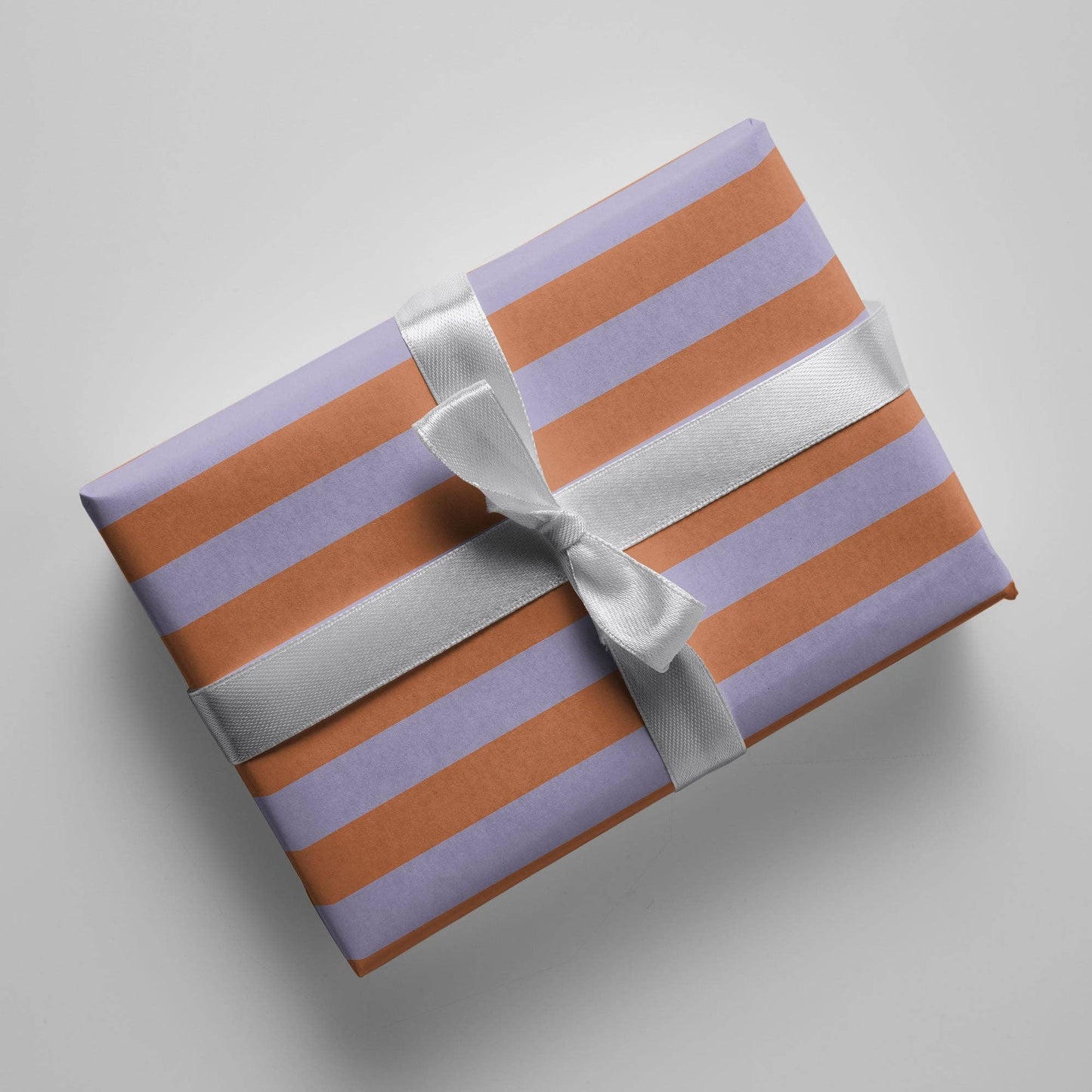 Gift wrapping paper - purple/orange stripes - No. 224