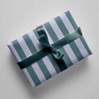 Gift wrapping paper - stripes - green/lilac - No. 246