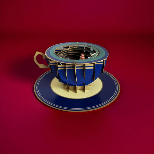 A cup of tea pop up card - Lighthouse (includes envelope)