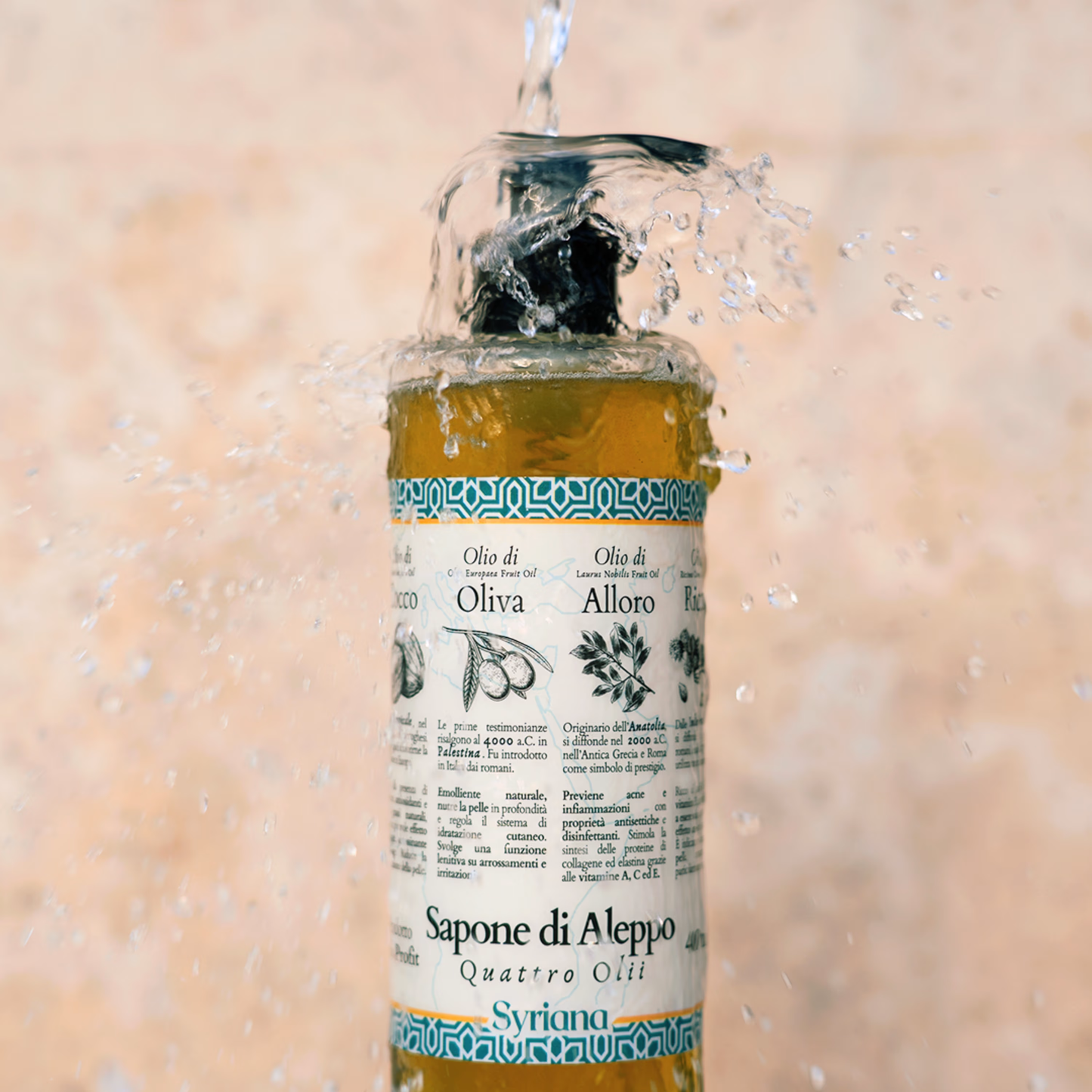 Liquid Aleppo Soap: a Mosaic of Precious Oils: 400 ml (bottle)