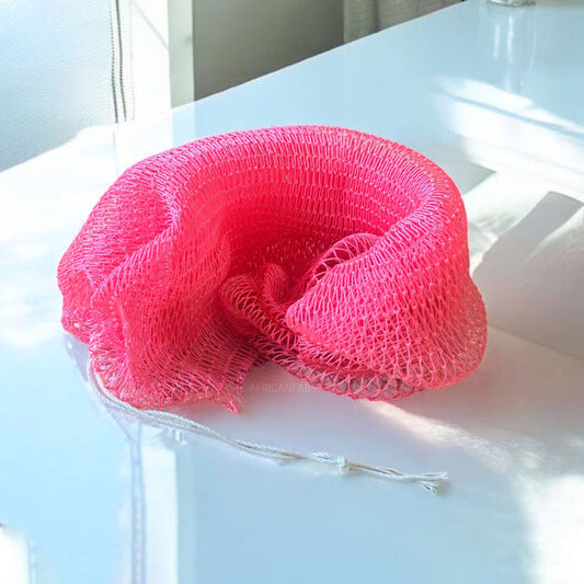 African net sponge / African exfoliating net / Sapo sponge - Dark pink