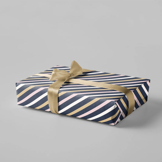 Gift wrapping paper - 3-color stripes - No. 237
