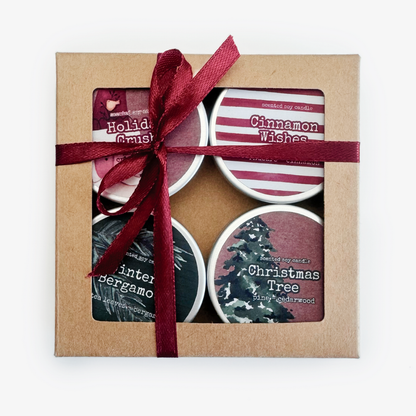 CHRISTMAS SOY WAX SCENTED CANDLE GIFT SET: GIFT Set (4pcs)