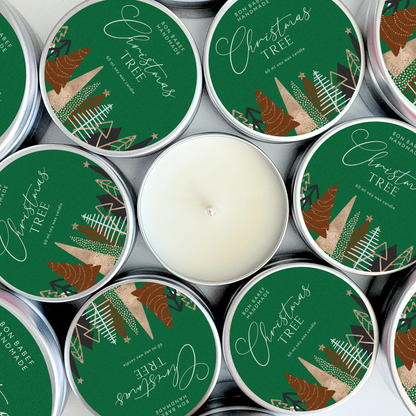 CHRISTMAS SOY WAX SCENTED CANDLE | CHRISTMAS TREE: Small