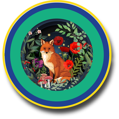A cup of tea pop up card - Fox (includes envelope)