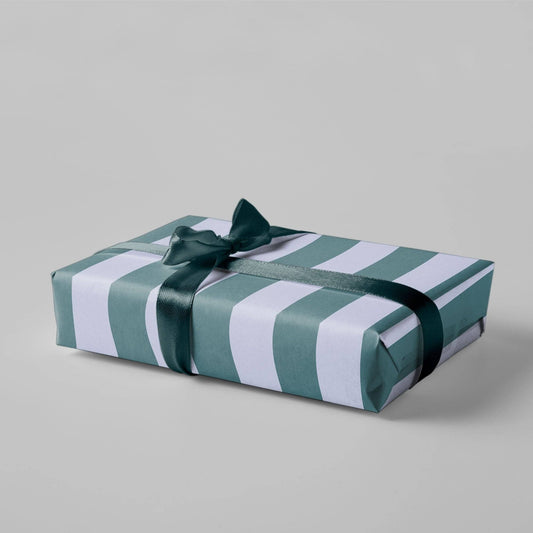 Gift wrapping paper - stripes - green/lilac - No. 246