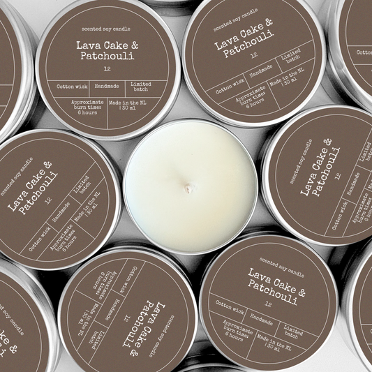 SOY WAX SCENTED CANDLE | Lava Cake & Patchouli: Small