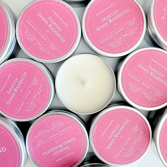 SOY WAX SCENTED CANDLE | JASMINE & MANDARIN: Small