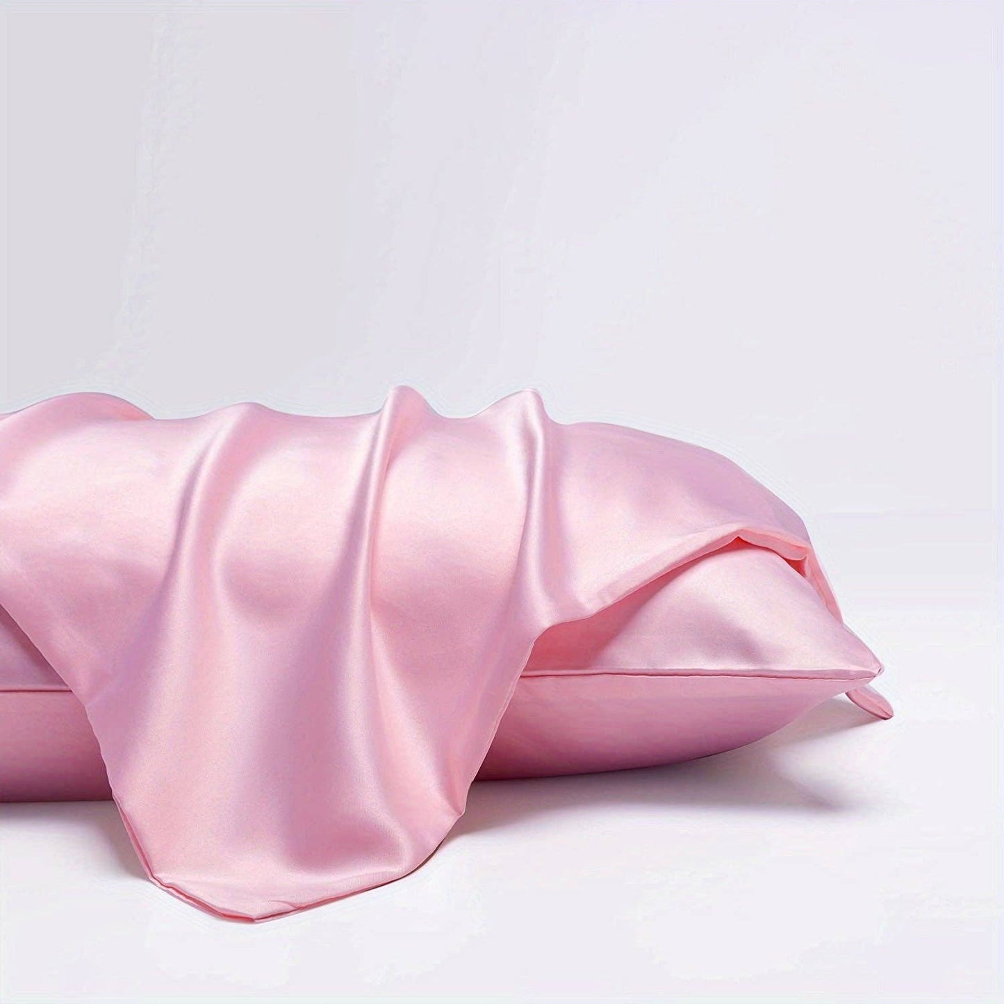 Satin pillow case Pink 60 x 70 cm standard pillow size - Silky satin pillowcase