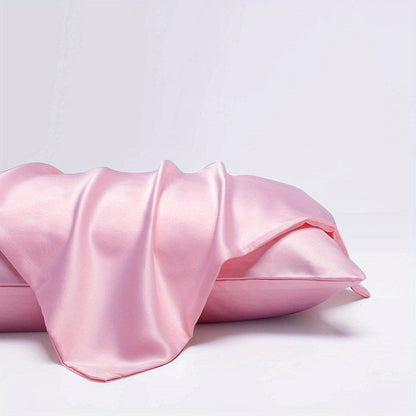 Satin pillow case Pink 60 x 70 cm standard pillow size - Silky satin pillowcase