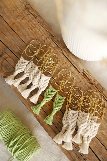 Macrame Love Bookmark: Peacock