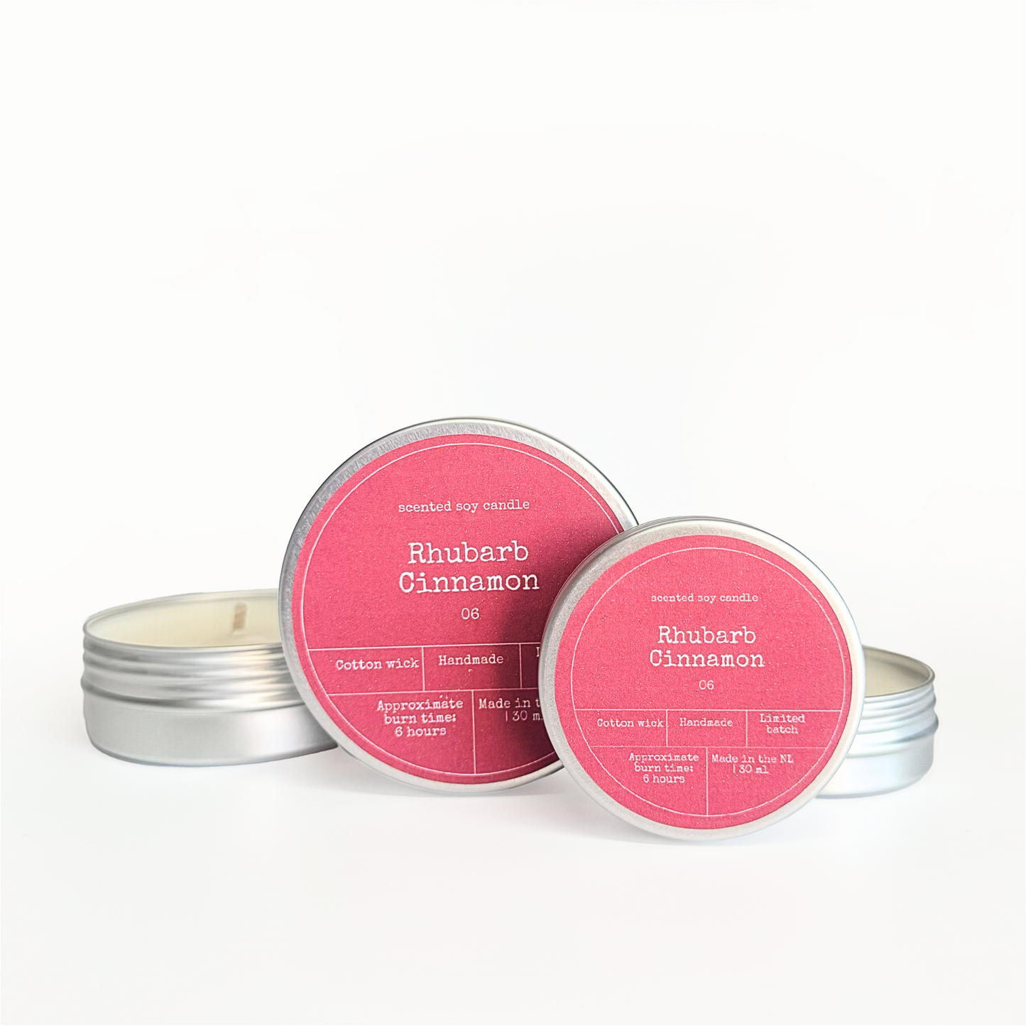 SOY WAX SCENTED CANDLE | RHUBARB & CINNAMON: Small