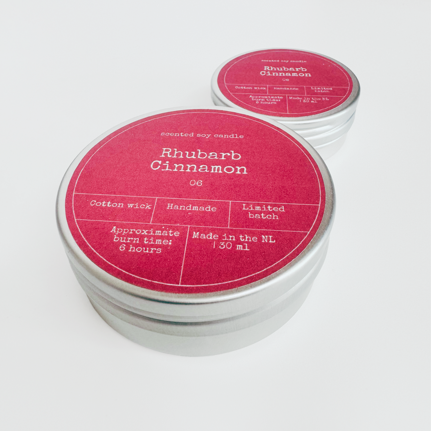 SOY WAX SCENTED CANDLE | RHUBARB & CINNAMON: Small