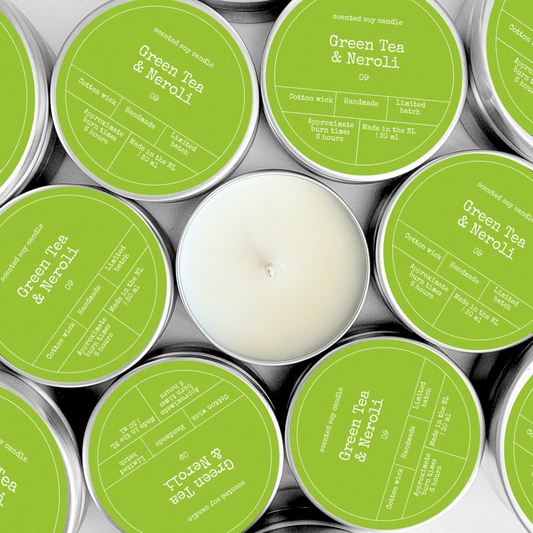 SOY WAX SCENTED CANDLE | GREEN TEA & NEROLI: Small