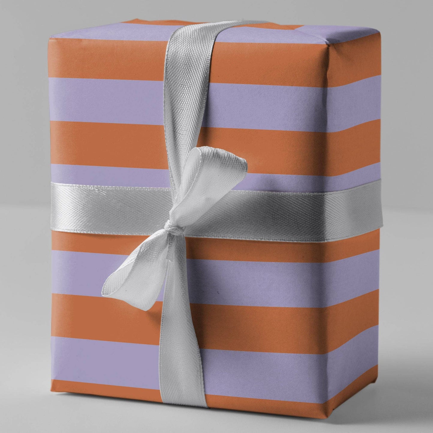Gift wrapping paper - purple/orange stripes - No. 224