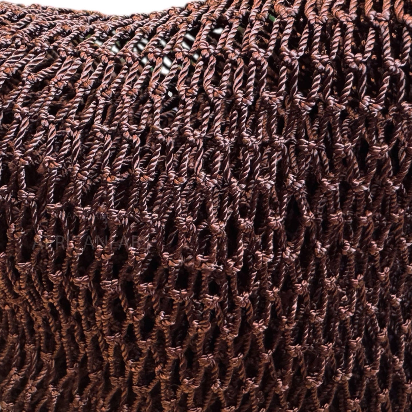 African net sponge / African exfoliating net / Sapo sponge - Hickory Brown