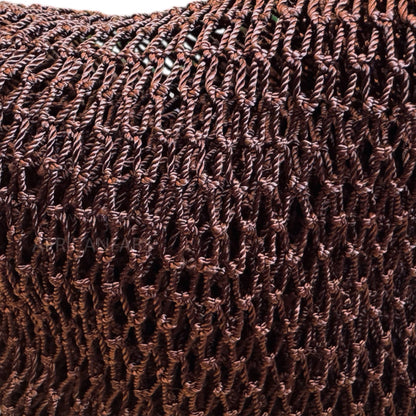 African net sponge / African exfoliating net / Sapo sponge - Hickory Brown