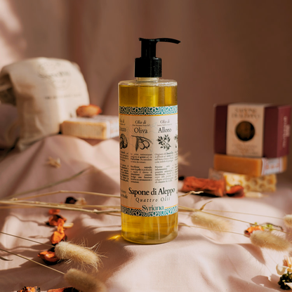 Liquid Aleppo Soap: a Mosaic of Precious Oils: 400 ml (bottle)