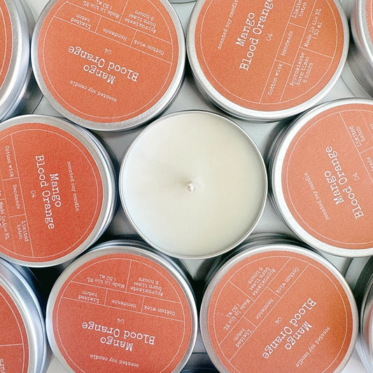 SOY WAX SCENTED CANDLE | MANGO & BLOOD ORANGE: Small