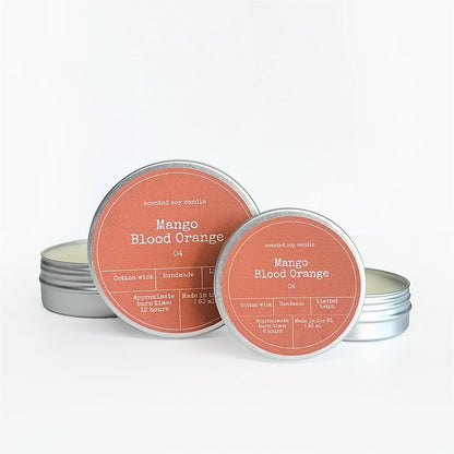 SOY WAX SCENTED CANDLE | MANGO & BLOOD ORANGE: Small
