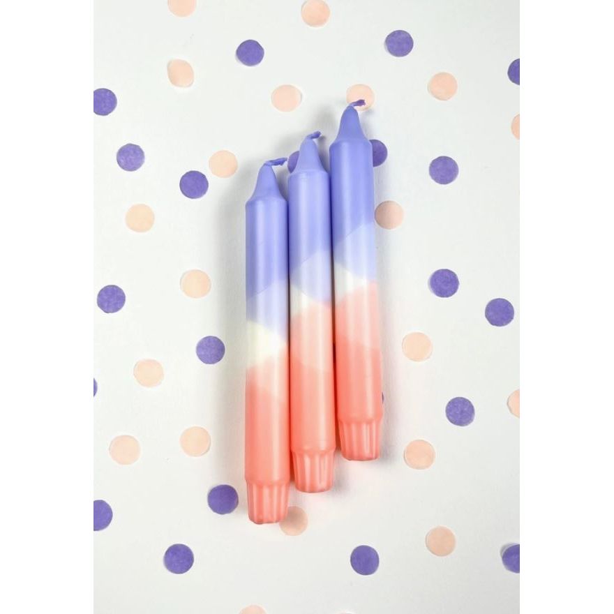 Peach Delight Dip Dye Taper Candle - Duo (2 candles)