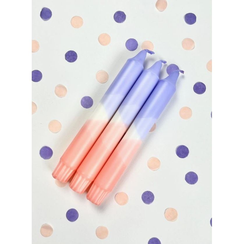 Peach Delight Dip Dye Taper Candle - Duo (2 candles)