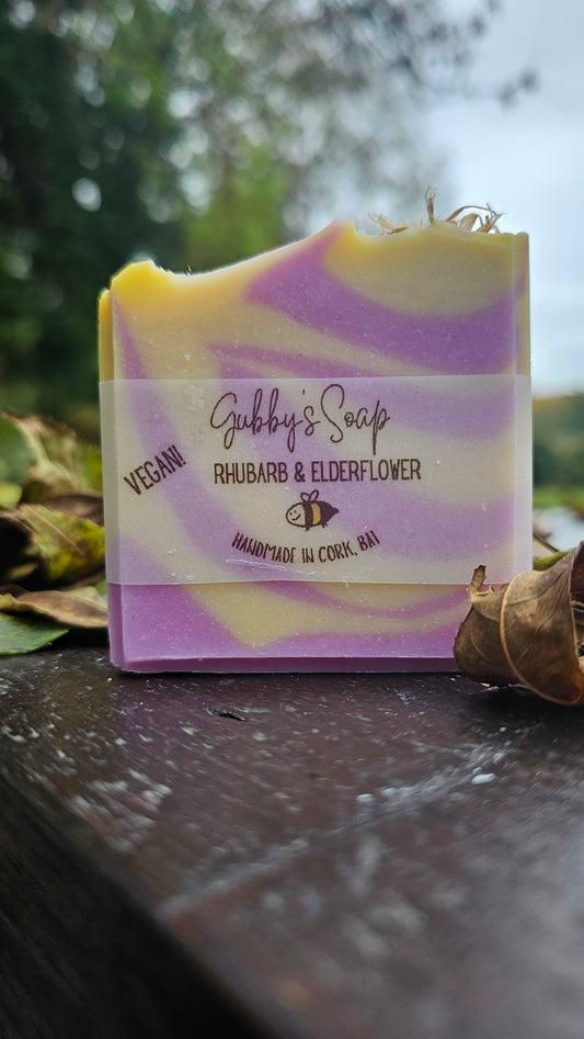 Handmade Vegan Soap - Rhubarb & Elderflower